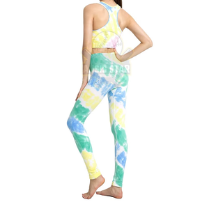 Conjunto Deportivo de 2 Piezas para Mujer, Yoga, Sin Costuras, Spandex/Nailon, Antibacteriano, Cintura Elástica, Sin Mangas, Largo hasta la Rodilla, Secado Rápido, Transpirable - Product Image 6