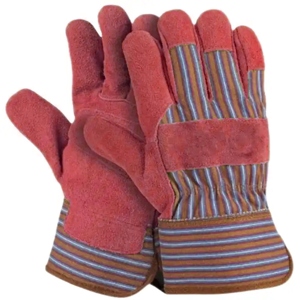 High Quality Reinforce Cowhide Split Work <b>Gloves</b> <b>Long</b> Lasting Comfortable Construction Hand Protection Reflective Safety Feature - Product Image 4