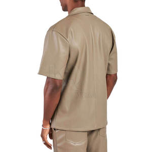 Chemises en cuir élégantes pour hommes, coupe confortable, finition lisse, adaptées pour le bureau, les tenues décontractées et quotidiennes - Product Image 2