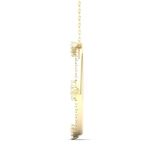 จี้เพชรเพาะเลี้ยงทรงวงกลมลายดอกไม้ ชุบโรเดียม ทอง 10K 14K 18K เงินแท้ 925 935 เครื่องประดับสำหรับงานหมั้น - Product Image 4