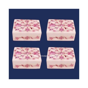 Producto de marca de alta calidad, la mejor caja de incrustaciones de mármol de aspecto moderno con material de nácar, uso para almacenamiento de joyas, artículo de regalo - Product Image 1