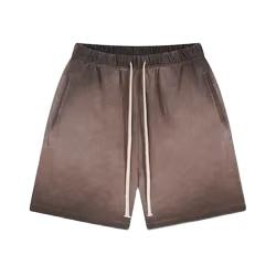 Pantalones Cortos Unisex de Algodón Pesado para Verano, Ropa de Calle Transpirable con Lavado Ácido, Desgastado por el Sol, Logo Personalizable en Blanco, 2026 - Product Image 3