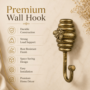 Decorative Brass Bee Hive Wall Hook Vintage Wall Mounted Coat Hook Heavy Duty <b>Key</b> Towel Bag <b>Hanger</b> Antique Home Organizer decor - Product Image 3