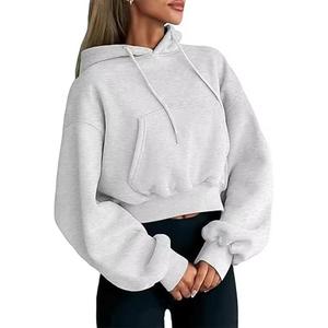 Sudadera corta cómoda, elegante y práctica para mujer, talla personalizada, estilo casual de negocios para oficina. - Product Image 5