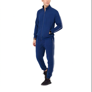 Custom Logo Winter Skinny 100% Cotton Lightweight Tracksuit Casual Breathable Anti-Bacterial <b>Hoodie</b> and Jogger Set for Men - Product Image 5