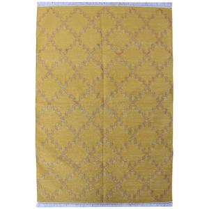 Juego de alfombras de algodón de tejido plano texturizado en tono Tierra-017 Estilo natural para el hogar con equilibrio tranquilo - Product Image 2