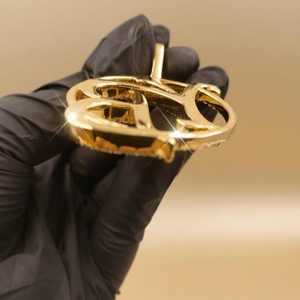 Joyería de Moda, Colgante con Letra Personalizada, Moissanita, Plata 925, Chapado en Oro de 18K, Colgante con Letras Hip Hop, Colgante con Iniciales - Product Image 3