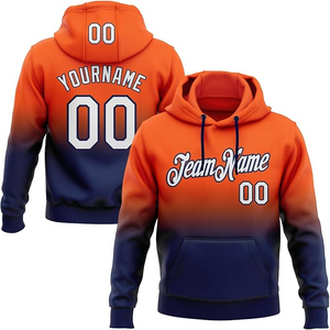 Sudadera con Capucha Personalizada Color Naranja Marino, Sudadera de Forro Polar para Hombre, Impresión por Sublimación con Nombre del Equipo, Ropa Deportiva - Product Image 1