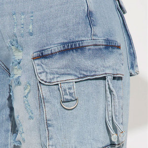 Pantalones Cortos de Mezclilla de Verano para Mujer, de Alta Calidad, Diseño Sexy, Talla Grande, Cintura Media, Rotos, de Algodón - Product Image 6
