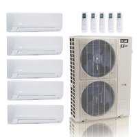 AC Split Multi Ruangan 5 Zona Eksklusif 48000 BTU Pendinginan Kuat Operasi Senyap untuk Ruang Komersial