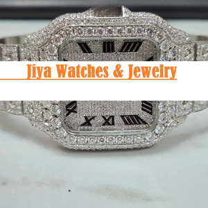 Reloj de Lujo con Diamantes Moissanite VVS, Estilo Hip Hop, Acero Inoxidable, Cuadrado de 40 mm, Movimiento Mecánico Miyota, Fecha Automática, Esfera Analógica, Caja Completamente con Diamantes - Product Image 2