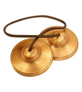 Instrumento musical Manjeera de latón diseñado para festivales culturales, eventos religiosos y sesiones de musicoterapia. - Product Image 1