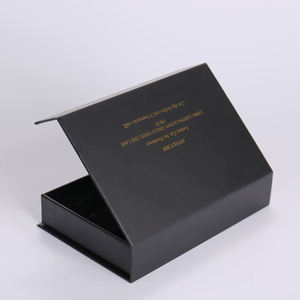 Custom Luxury Handmade Flip Top <b>Black</b> Cardboard Magnetic Closure Recyclable Rigid Watch <b>Gift</b> <b>Box</b> Packaging Embossing - Product Image 3