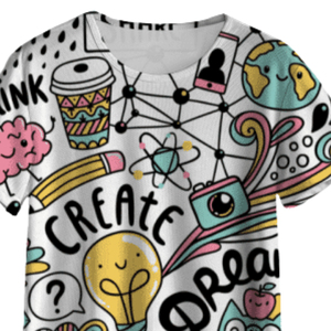 T-shirt à manches courtes pour homme Think Create Dream Chat, col rond, coupe classique, style décontracté, 100% polyester, anti-rides, séchage rapide - Product Image 6