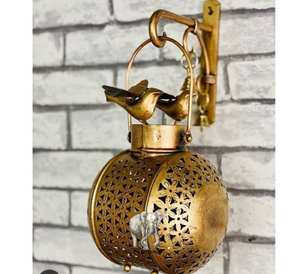 Lámpara de aceite de latón con forma de loto y portavelas para decoración interior del hogar/oficina, regalo de Diwali, inauguración de casa o boda - Product Image 2