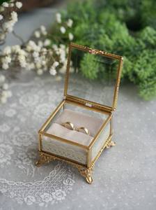 Customized Metal & Glass Storage Box Hexagon Ring Box With Metal Frame For Jewelry Organizer - Product Image 5