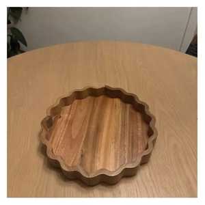 WONDER OVERSEAS - Bandeja de Servir de Madera de Estilo Art Deco, Diseño Rectangular Multifuncional para Bodas, Restaurantes, Hoteles y Decoración del Hogar - Product Image 1