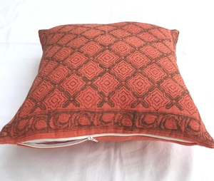Wholesale Handmade 100% Linen Cushion Cover Hand-block printed Linen cushion cover - Product Image 5
