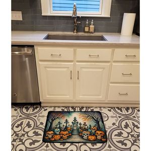 Calaveras Sugar Skulls Halloween Memory Foam Kitchen <b>Rug</b> Machine Washable Anti-Fatigue Bath Mat Comfort Cushion Mat & <b>Pads</b> - Product Image 2