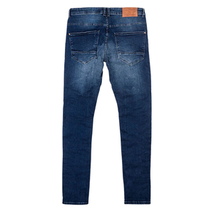 Washed Slim Fit <b>Men</b> Jeans Mid Rise Denim Pants Zipper Closure <b>Stretch</b> Cotton Jeans for Daily Wear - Product Image 2