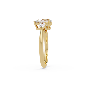 Anillo de compromiso clásico con diamante cultivado en laboratorio de 1.00 ct con certificación IGI, en forma de pera, anillo nupcial de tres piedras con diamantes en forma de pera para mujer - Product Image 4