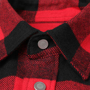 Chemise en flanelle mélangée de coton pour homme, couleur unie, séchage rapide, respirante, anti-boulochage, manches longues, été, prix de gros, vente chaude - Product Image 2