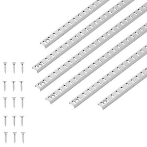 Set di 8 Pilastri in Acciaio per Mensole, Regolabili fino a 36,3 Pollici, con 32 Viti, Connettori Standard e Supporti per Mensole - Product Image 1