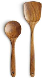 Juego de 2 Servidores de Ensalada de Madera de Acacia de Alta Demanda, Ecológicos, Aptos para Lavavajillas, Herramientas para Servir Ensalada a un Precio Razonable - Product Image 5