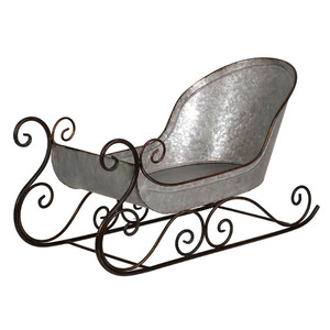 รถเลื่อนซานต้าแบบคลาสสิกสำหรับตกแต่งคริสต์มาสทั้งในร่มและกลางแจ้ง  วัสดุเหล็กโลหะ  ขนาดปรับแต่งได้  สีสันปรับแต่งได้  เป็นมิตรกับสิ่งแวดล้อม  สินค้ามาใหม่ - Product Image 1