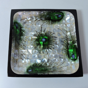 Handcrafted Design of Mother of Pearl Inlay Bowl Wooden Bowl MOP Bowl Serving Bowl Inlay Bowl at very reasonable Price - Product Image 2