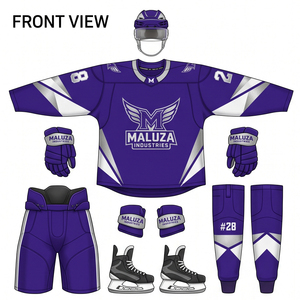 Uniforme de Hockey sobre Hielo Personalizado con Transferencia Térmica, Talla Grande, Transpirable, Conjunto de Jersey de Hockey para Equipo, Secado Rápido, Protección UV, Venta al Por Mayor - Product Image 1