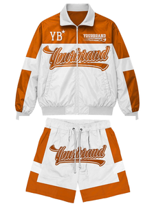 Custom High Quality Solid Lightweight Windbreaker Nylon Polyester Short <b>Set</b> Breathable Windproof Zipper Jacket Shorts <b>Set</b> - Product Image 1