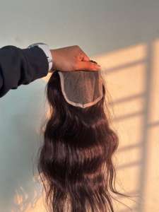 Perruque frontale en cheveux indiens Remy de qualité supérieure, avec ligne de cheveux naturelle, tissage double fait à la machine, pour usage quotidien et coiffure de bureau - Product Image 4