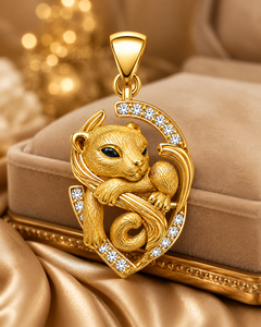 Colgante de León Simba en Plata de Ley 925 Chapado en Oro de 18k con Collar, Joyería con Dije de Animal para Regalo, Regalo de Aniversario para Mujer - Product Image 4