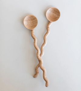 Juego de 2 Servidores de Ensalada de Madera de Acacia, Modernos y de Moda, para Cocina 2024, Accesorios de Cocina - Product Image 4