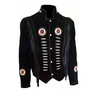 Mens Slim Fit <b>Suede</b> Leather <b>Jacket</b> With Bold Custom Made Logo Design Great For Outdoor Activities And City Use - Product Image 1
