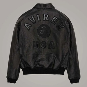 Chaqueta Cortavientos de Cuero Avirex Edición Limitada Negra - Product Image 2