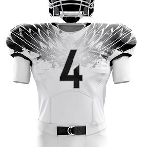 Ensemble Maillot et Pantalon de Football Américain Sublimé Blanc et Noir pour Homme – Anti-humidité, Coupe Ajustée, Toutes Saisons, Tenue d'Équipe - Product Image 5