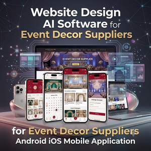 Logiciel d'IA pour la conception de sites web destiné aux fournisseurs de décoration d'événements, application mobile Android iOS, plugin WordPress Shopify, logiciel ERP CRM d'IA - Product Image 3