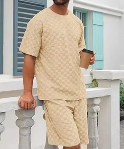 Ensemble T-shirt et short pour homme, respirant, léger, durable, écologique, motif 3D, streetwear, usage extérieur, design personnalisé, 100% coton - Product Image 4
