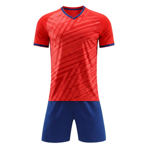 Conjunto de Camiseta de Fútbol Personalizada para Hombre, Estampado Geométrico Rosa, Cuello en V, Manga Corta, Poliéster que Absorbe la Humedad, Uniforme para Todas las Temporadas - Product Image 2