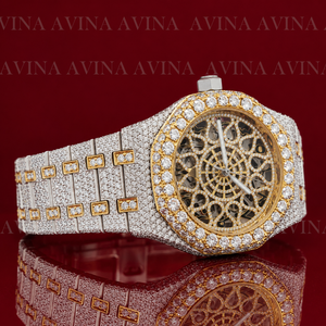 Luxury Iced Out Moissanite <b>Skeleton</b> Hip Hop <b>Watch</b> for Men | Full Pave <b>Automatic</b> Mechanical Diamond <b>Watch</b> - Product Image 2