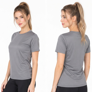 T-shirt de sport Dry-Fit pour femmes, respirant, à séchage rapide, pour yoga, manches courtes, pour la salle de sport, la course à pied - Product Image 4