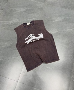 Camiseta sin mangas de algodón extragrande personalizada para hombre, con estampado gráfico, estilo urbano, camiseta muscular, chaleco informal para gimnasio, OEM ODM - Product Image 6