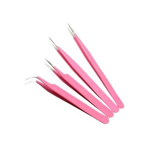 Pince à épiler noire ultra-fine professionnelle en acier inoxydable à pointe droite pour une séparation précise - Product Image 6
