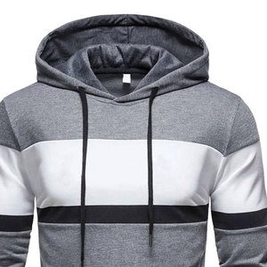เสื้อฮู้ดผู้ชายใส่สบายสำหรับออกกำลังกายในฤดูหนาว ผ้าฝ้ายฟลีซ 100% สีพื้น จำนวนมาก - Product Image 3
