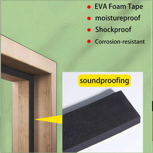 Cinta de espuma <span class=keywords><strong>EVA</strong></span> de un solo lado gruesa superadhesiva negra <span class=keywords><strong>goma</strong></span> automotriz a prueba de golpes aislamiento acústico sellador pegamento de esponja - Product Image 5