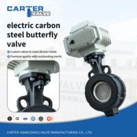 Válvula de Mariposa Eléctrica de Alta Temperatura WCB de Acero al Carbono con Brida Tipo Wafer, Doble Excéntrica, Sello de Aleación Dura para Gas, Químicos y Energía, OEM en Stock