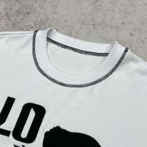 Camiseta de Alta Calidad Personalizada, Estilo Urbano, Casual, Bordada, 100% Algodón, Gruesa, Holgada, Recortada, de Corte Cuadrado - Product Image 4