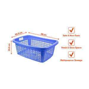 Cesta de Almacenamiento Apilable de Plástico, No Tóxica, Multiusos, para Ropa de Bebé, Hospital, Escuela, Jardín, Recolección de Frutas - Product Image 1